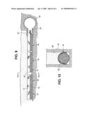 Apparatus for making drainage element with a periphery of different materials diagram and image