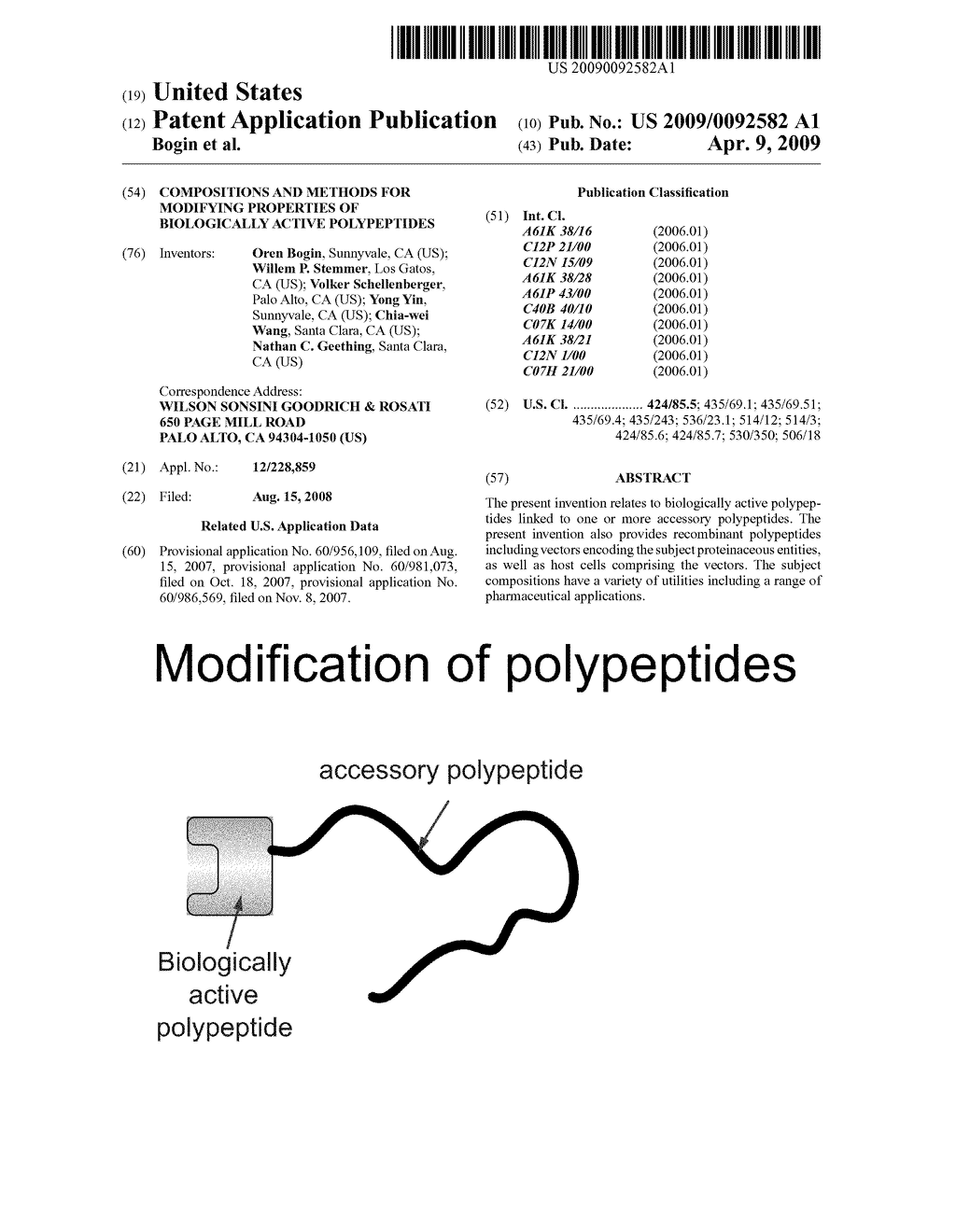 Compositions and methods for modifying properties of biologically active polypeptides - diagram, schematic, and image 01