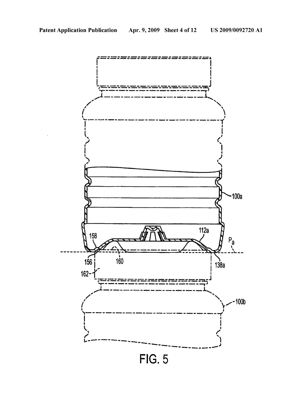 Multi-Functional Base for a Plastic, Wide-Mouth, Blow-Molded Container - diagram, schematic, and image 05