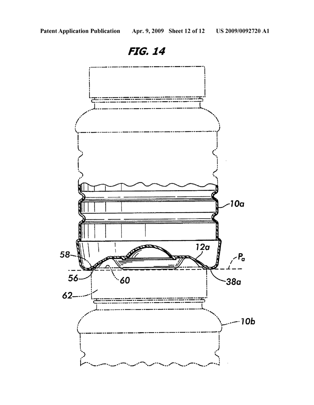 Multi-Functional Base for a Plastic, Wide-Mouth, Blow-Molded Container - diagram, schematic, and image 13