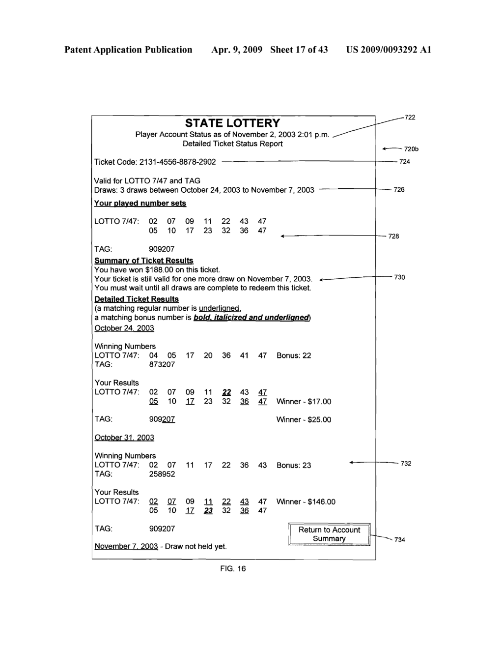 Systems, Apparatus and Methods for Providing Advertisements and Other Information to On-line Lottery and On-line Game Players - diagram, schematic, and image 18