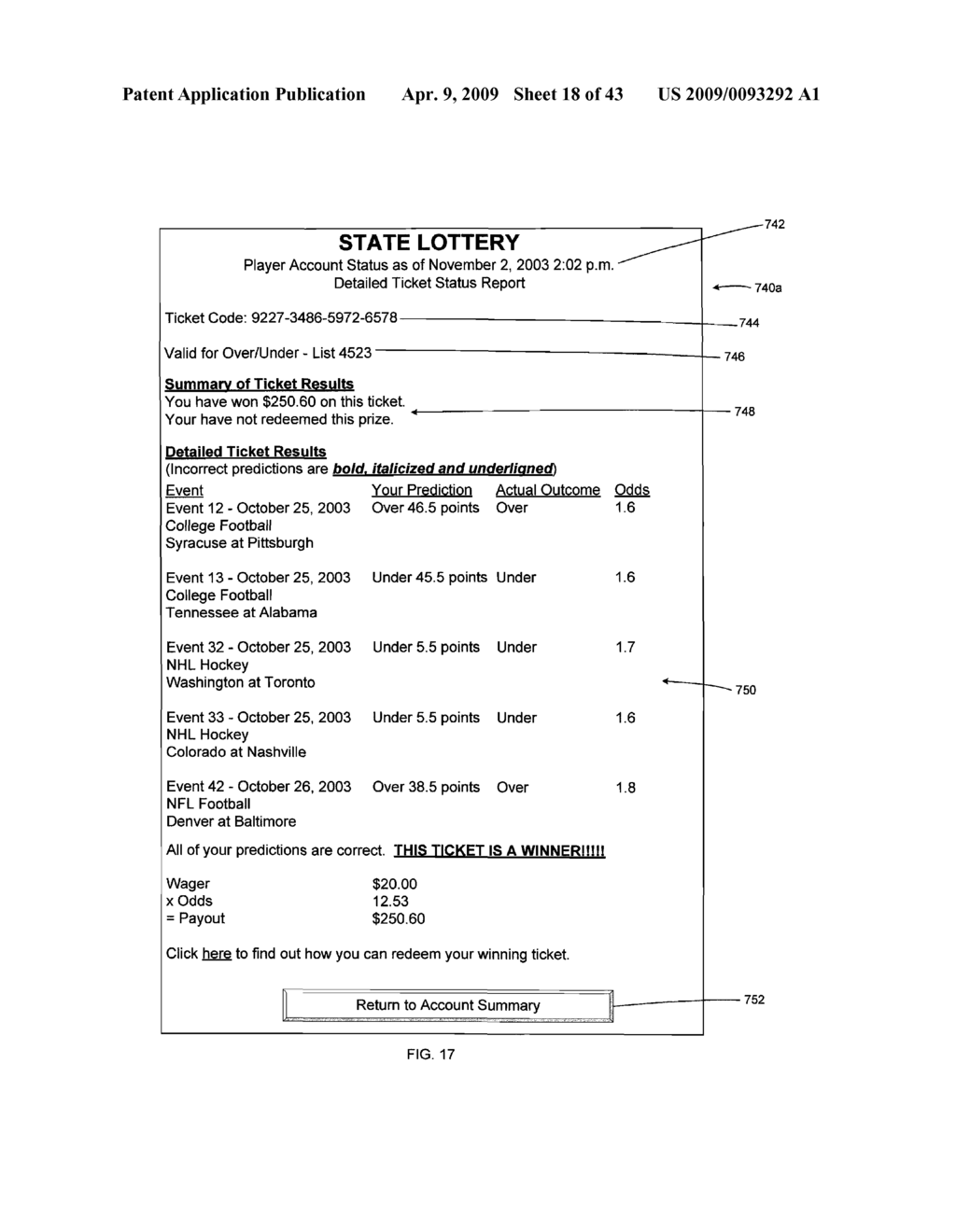 Systems, Apparatus and Methods for Providing Advertisements and Other Information to On-line Lottery and On-line Game Players - diagram, schematic, and image 19