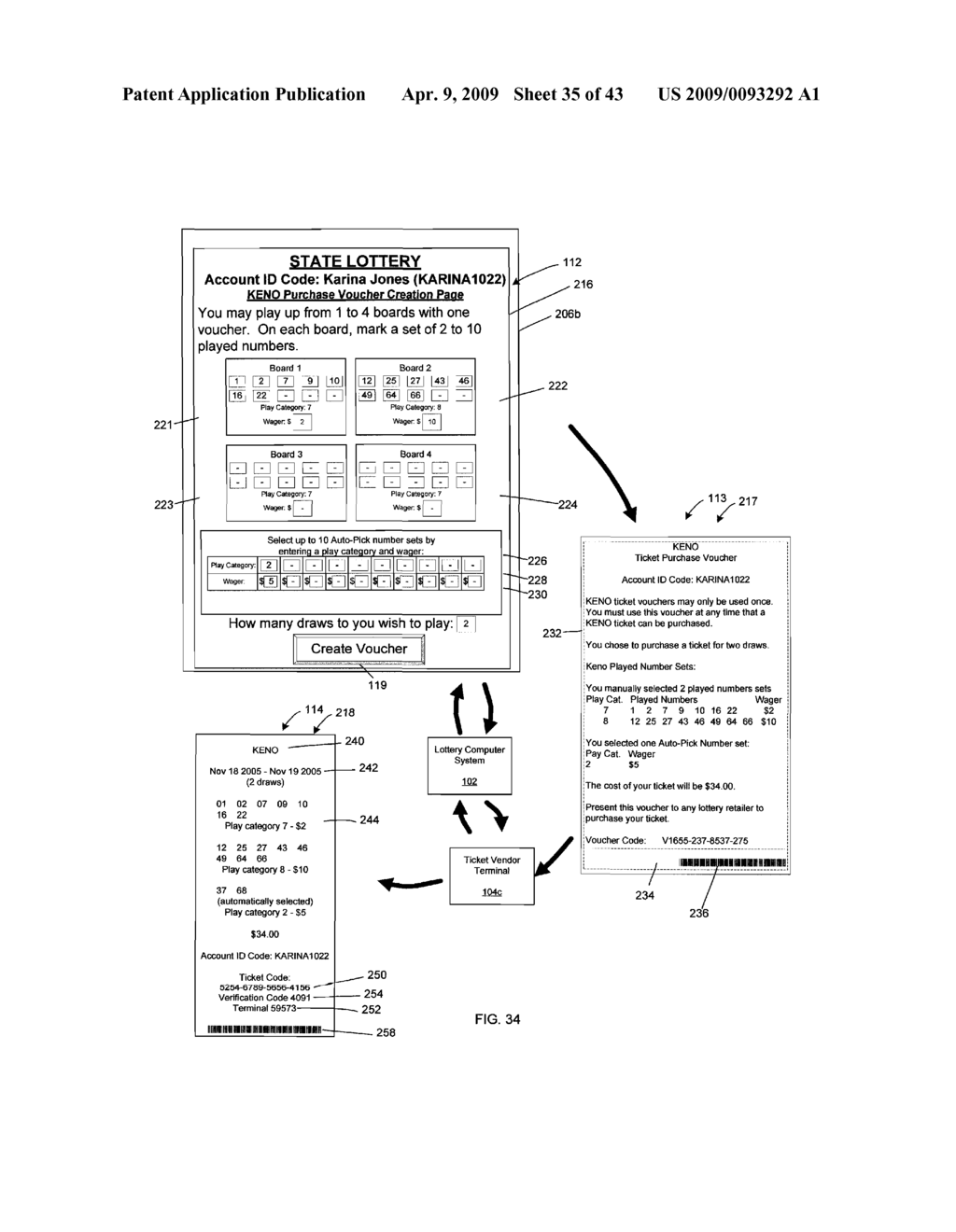 Systems, Apparatus and Methods for Providing Advertisements and Other Information to On-line Lottery and On-line Game Players - diagram, schematic, and image 36