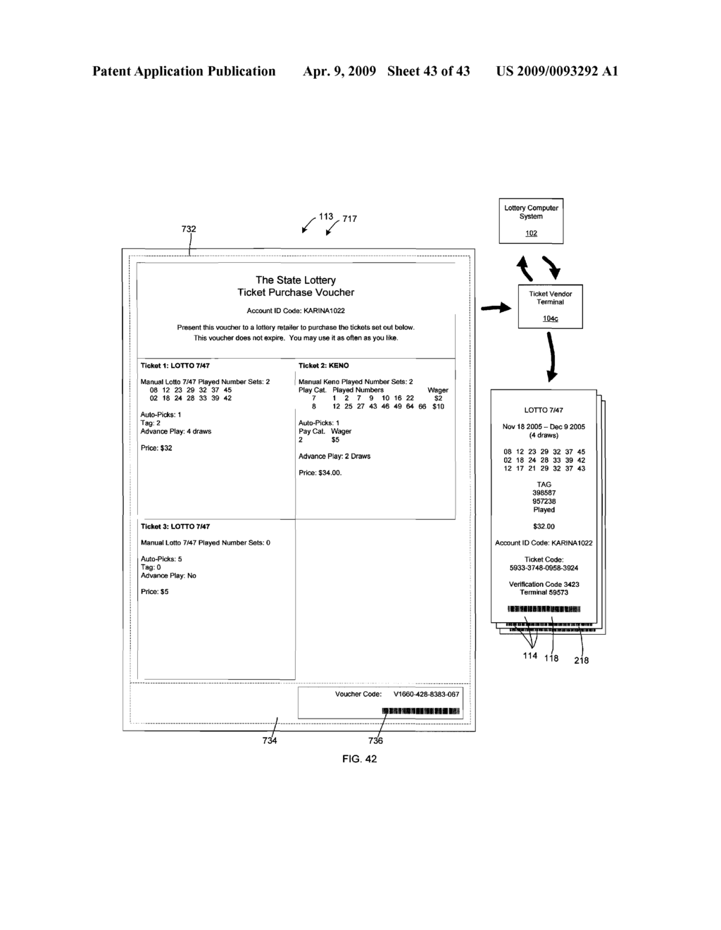 Systems, Apparatus and Methods for Providing Advertisements and Other Information to On-line Lottery and On-line Game Players - diagram, schematic, and image 44