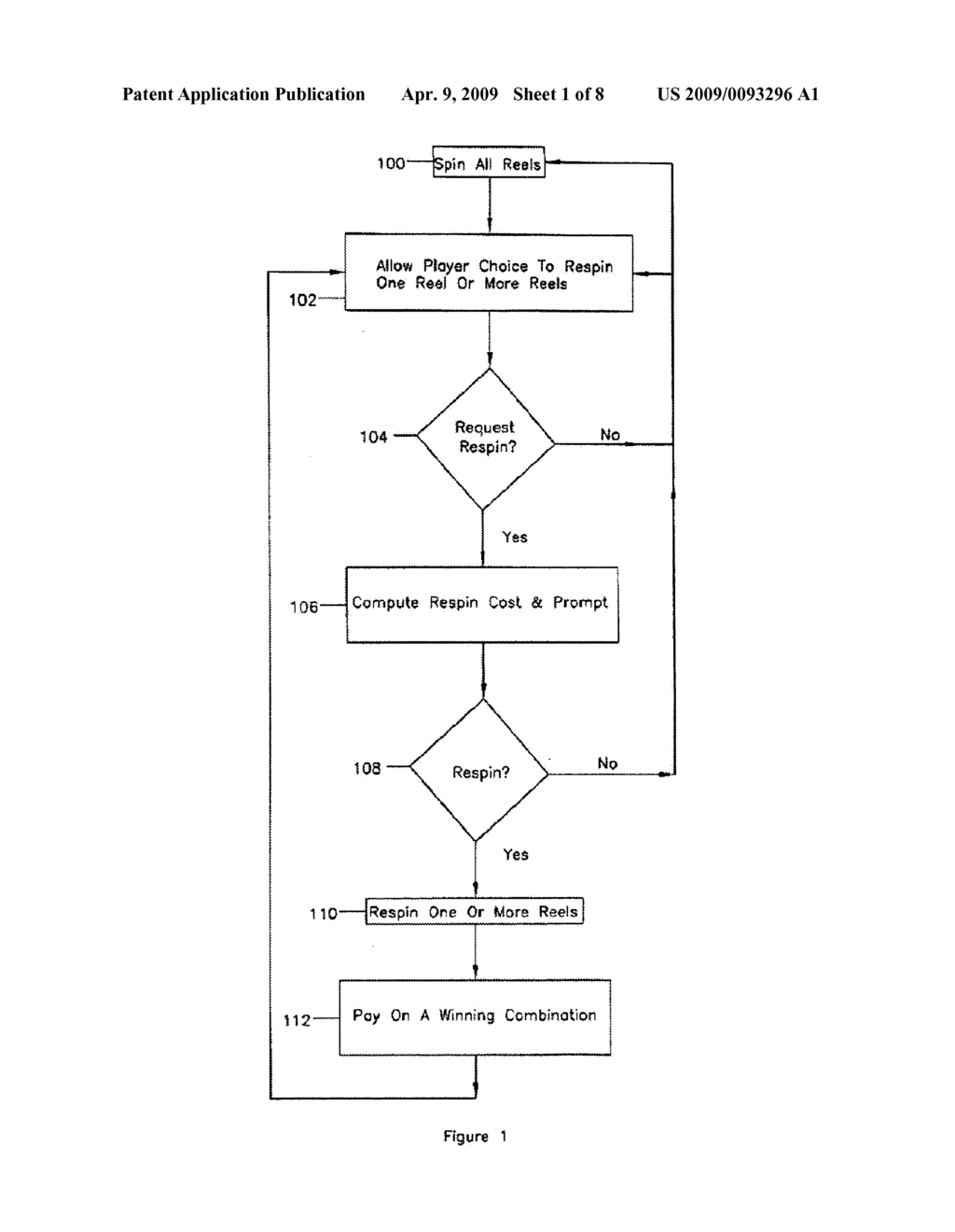 Slot Machine Game That Allows Player to Purchase Reel Re-spins - diagram, schematic, and image 02