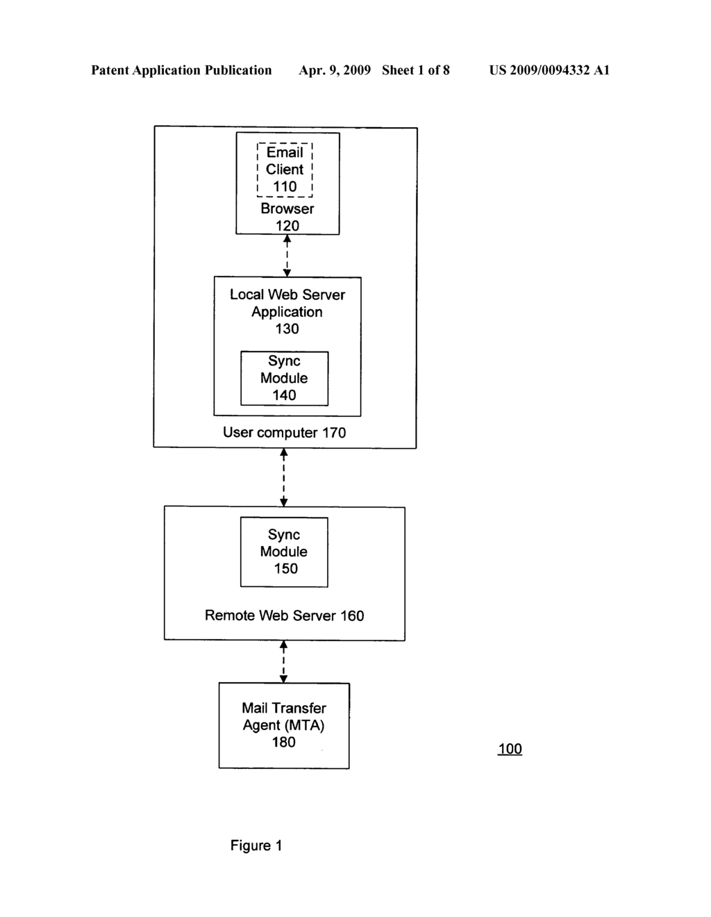 System and method for enabling offline use of email through a browser interface - diagram, schematic, and image 02