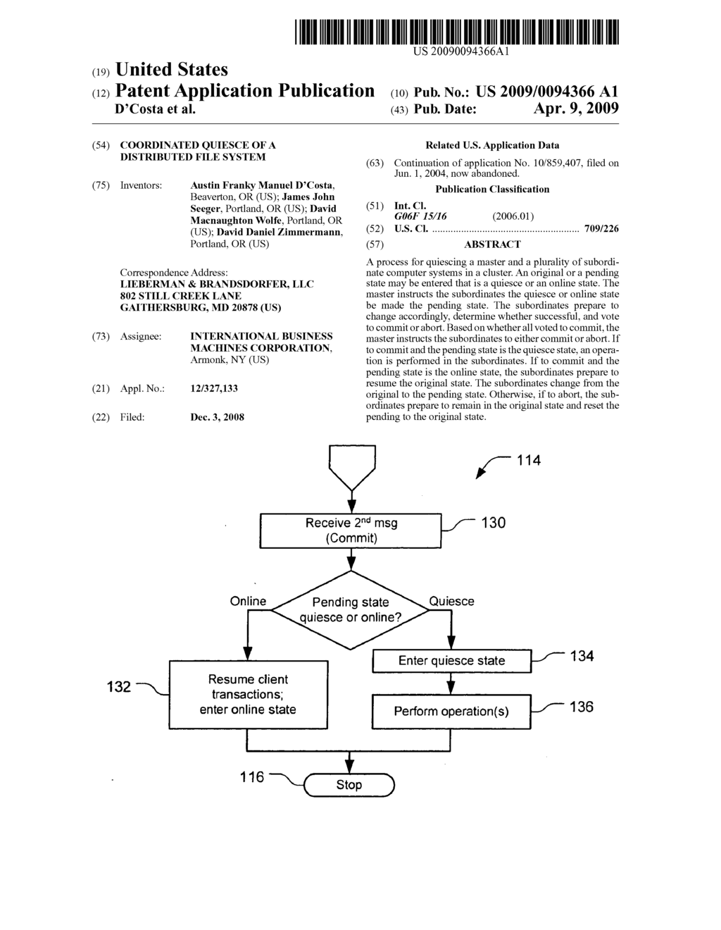 Coordinated Quiesce of a Distributed File System - diagram, schematic, and image 01