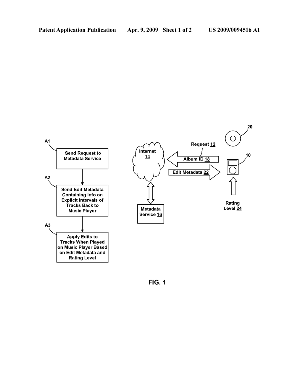 APPLICATION OF RATINGS TO DIGITAL MUSIC AND PLAYBACK OF DIGITAL MUSIC CONFORMING TO A RATING LEVEL - diagram, schematic, and image 02