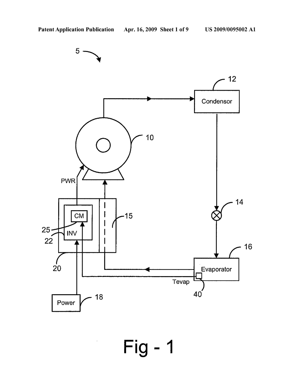 SYSTEM AND METHOD FOR CALCULATING PARAMETERS FOR A REFRIGERATION SYSTEM WITH A VARIABLE SPEED COMPRESSOR - diagram, schematic, and image 02