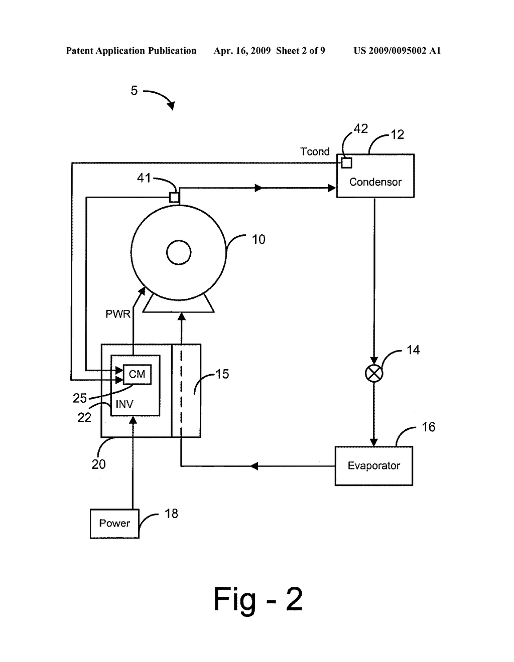 SYSTEM AND METHOD FOR CALCULATING PARAMETERS FOR A REFRIGERATION SYSTEM WITH A VARIABLE SPEED COMPRESSOR - diagram, schematic, and image 03