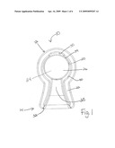 Temporary pants hemming / cuffing devices diagram and image