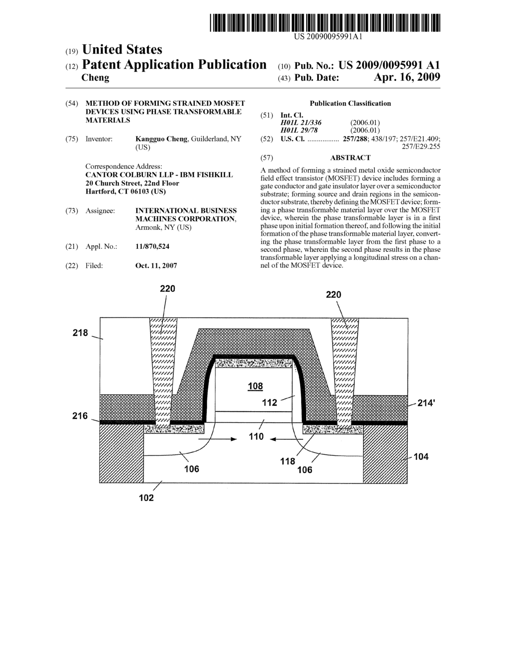 METHOD OF FORMING STRAINED MOSFET DEVICES USING PHASE TRANSFORMABLE MATERIALS - diagram, schematic, and image 01