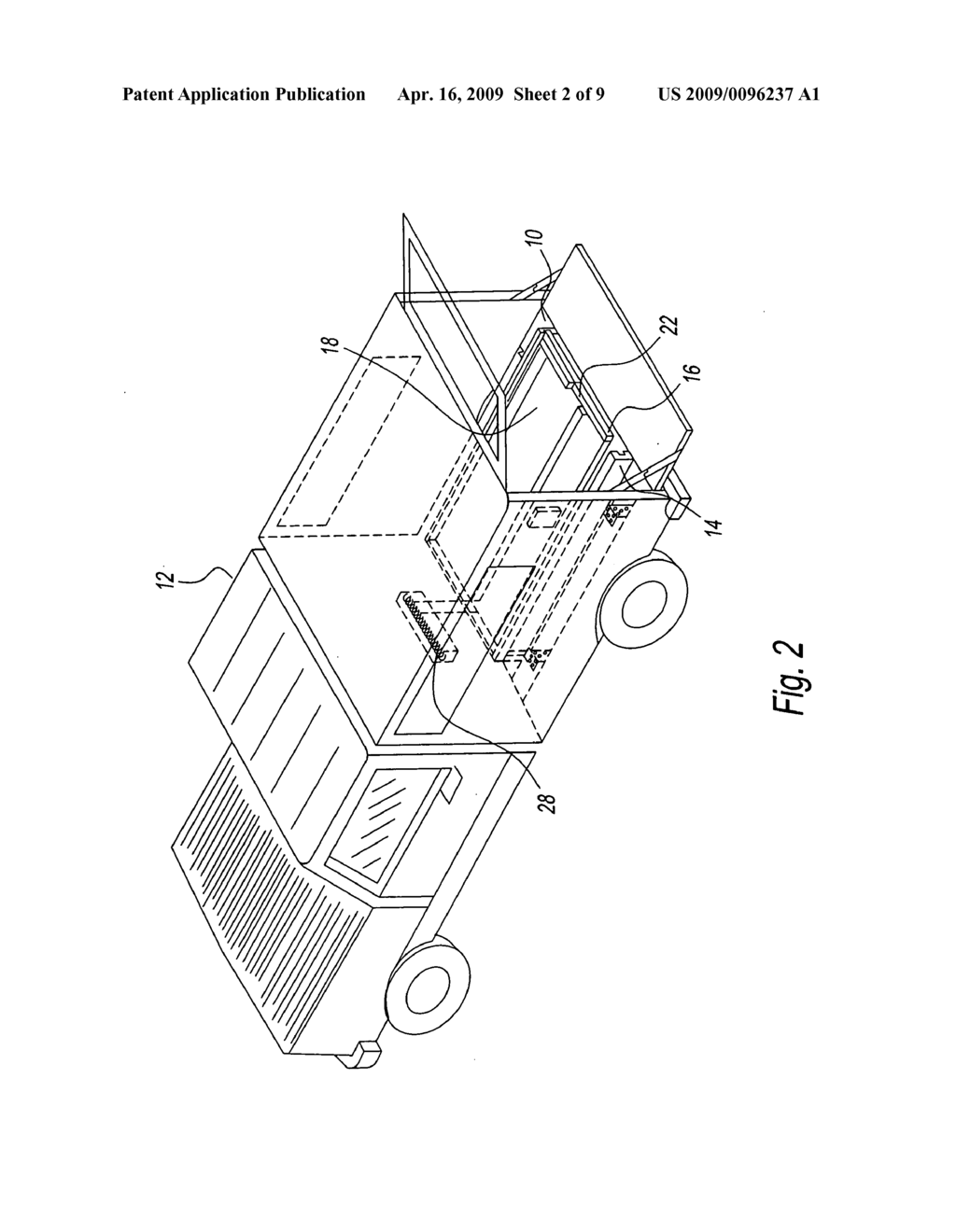 Flatbed extender system for a vehicle - diagram, schematic, and image 03