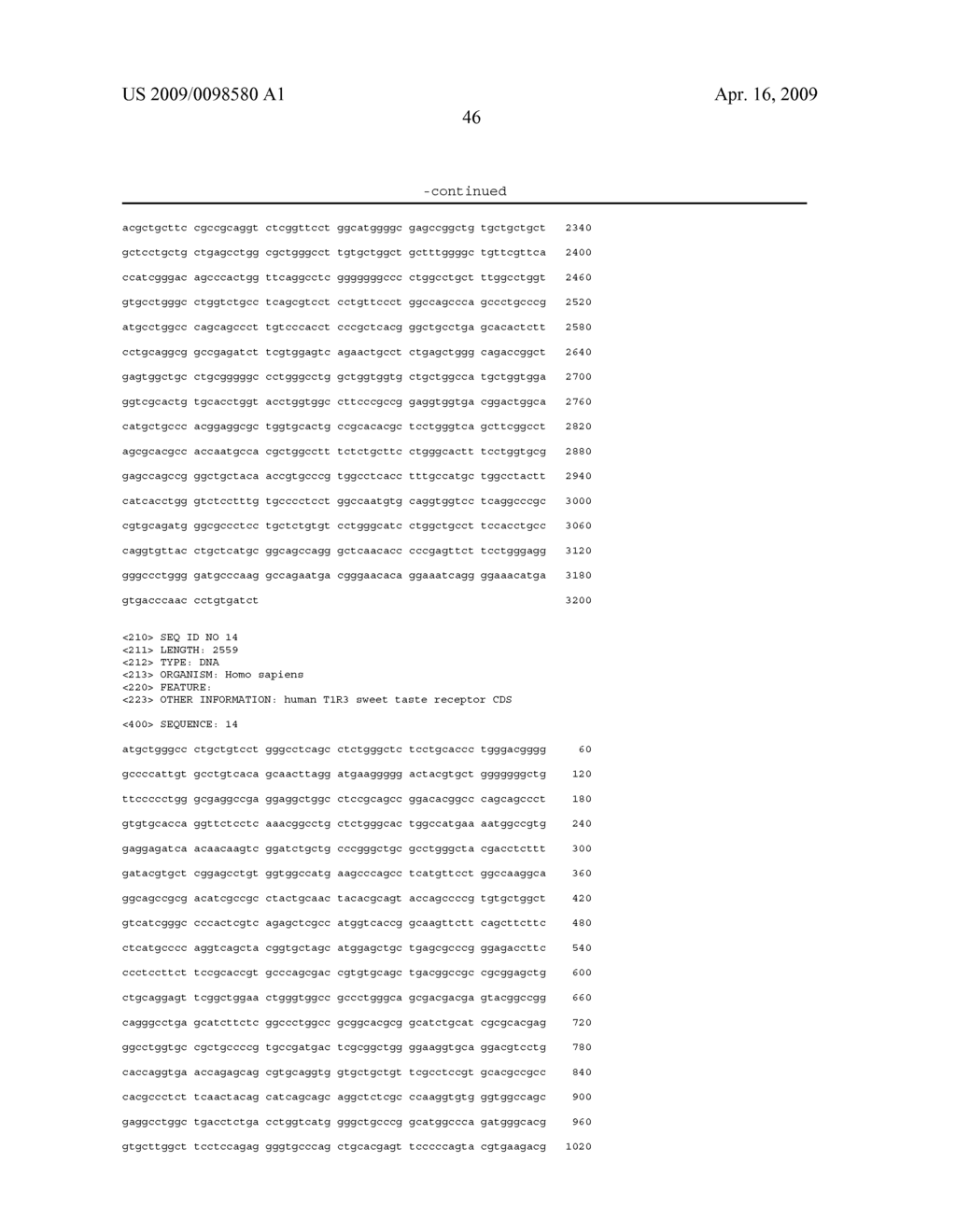 MAMMALIAN SWEET TASTE RECEPTORS - diagram, schematic, and image 57