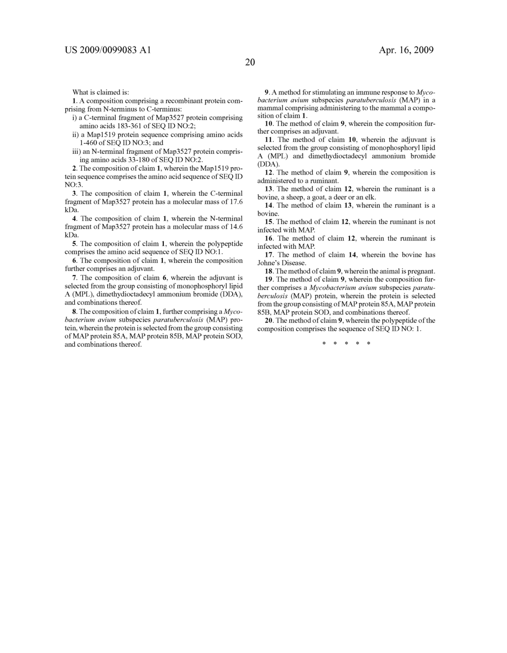 COMPOSITIONS FOR ELICITING AN IMMUNE RESPONSE AGAINST MYCOBACTERIUM AVIUM SUBSPECIES PARATUBERCULOSIS - diagram, schematic, and image 43