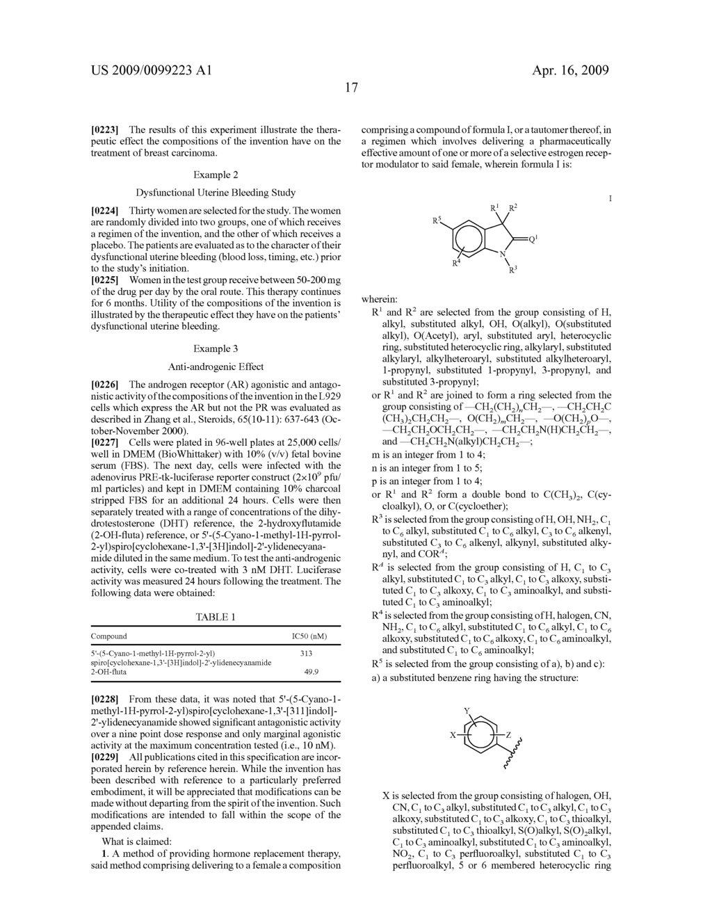 METHODS OF TREATING HORMONE-RELATED CONDITIONS USING THIO-OXINDOLE DERIVATIVES - diagram, schematic, and image 18