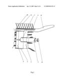 APPLICATOR DEVICE FOR A HAIR STRAND DYEING OR LIGHTENING PRODUCT, OR FOR ANY OTHER HAIR TREATMENT diagram and image