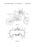 Removable auxiliary area fuel tank for motorcycles diagram and image