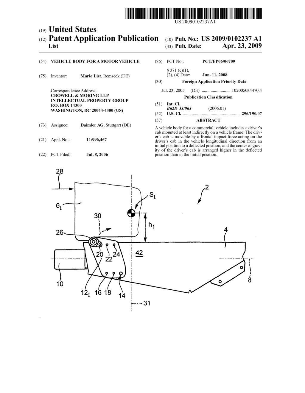 Vehicle Body for a Motor Vehicle - diagram, schematic, and image 01