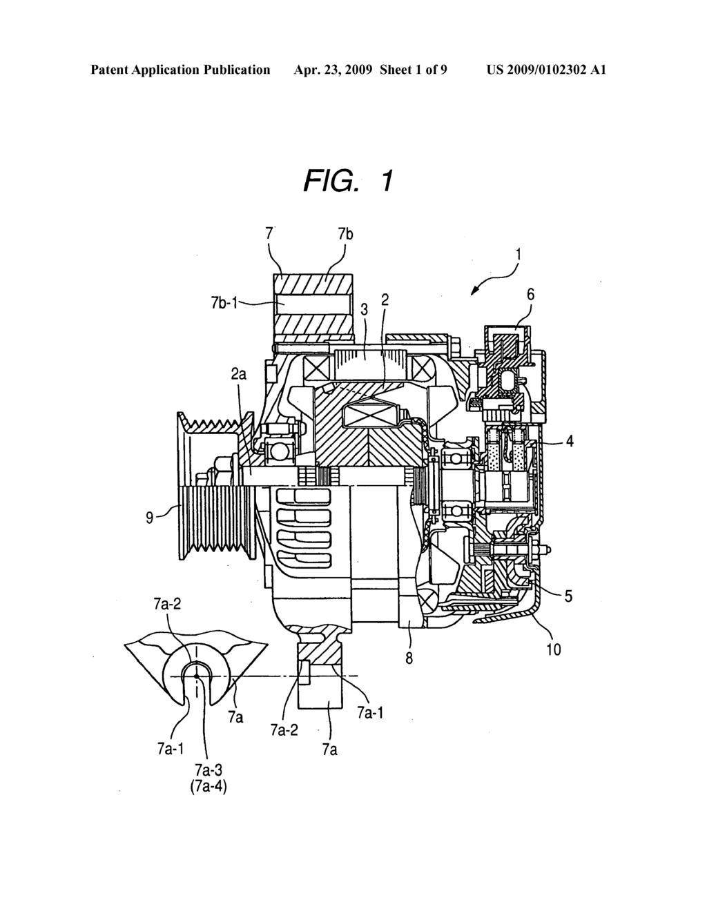 Vehicle alternator and method of mounting the same - diagram, schematic, and image 02