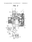 Vehicle alternator and method of mounting the same diagram and image