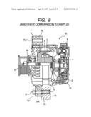 Vehicle alternator and method of mounting the same diagram and image