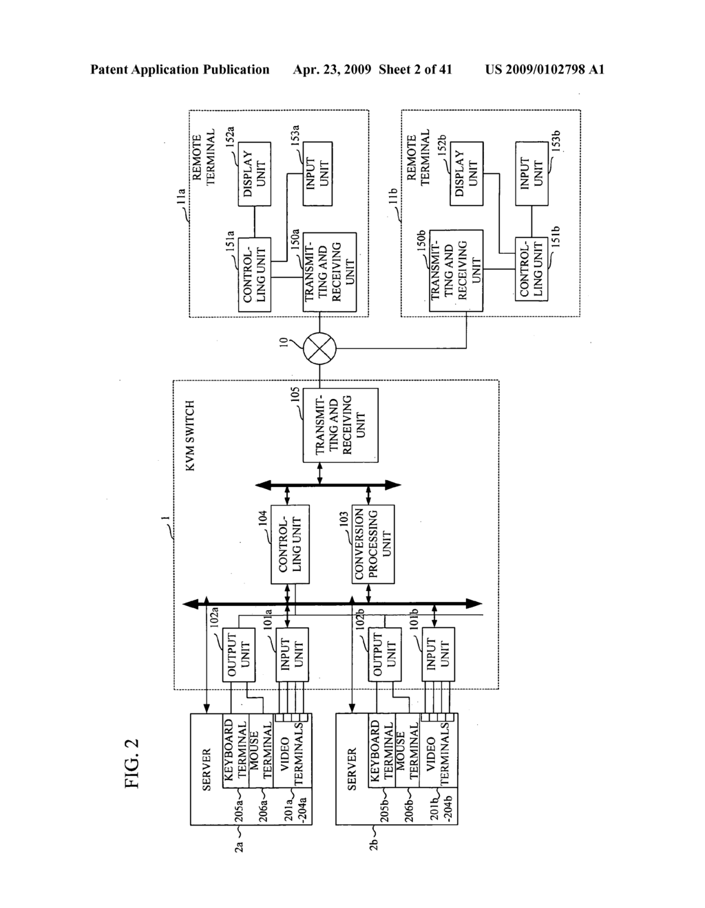 KVM switch, method for controlling the same, switching syestem for multi-monitor, and switching method for multi-monitor - diagram, schematic, and image 03