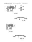 Decoupling device for mounting a shaft on a base and radial ondular washer diagram and image