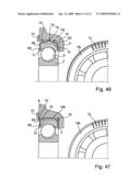 Decoupling device for mounting a shaft on a base and radial ondular washer diagram and image