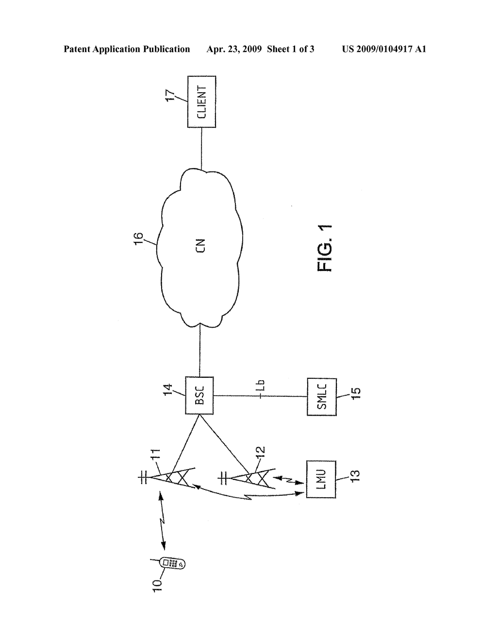 Position-finding method in a radiocommunication system, position finding system and device for carrying out said method - diagram, schematic, and image 02