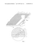 ROOF MEMBRANE AND ROOF SYSTEM USING THE MEMBRANE TO SIMULATE A STANDING SEAM METAL ROOF diagram and image