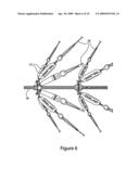 Solar collector stabilized by cables and a compression element diagram and image