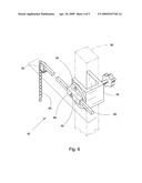 Portable orchard ladder support. diagram and image