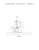 Apparatus for feeding gimmicks to a main conveyor of a conveyor line diagram and image