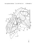 Vehicle side cowl with heat exhaust duct diagram and image