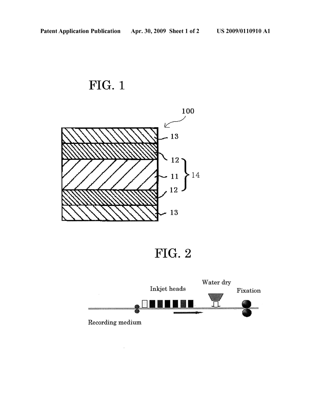 INKJET-RECORDING MEDIUM AND INKJET-RECORDING METHOD USING SAME - diagram, schematic, and image 02