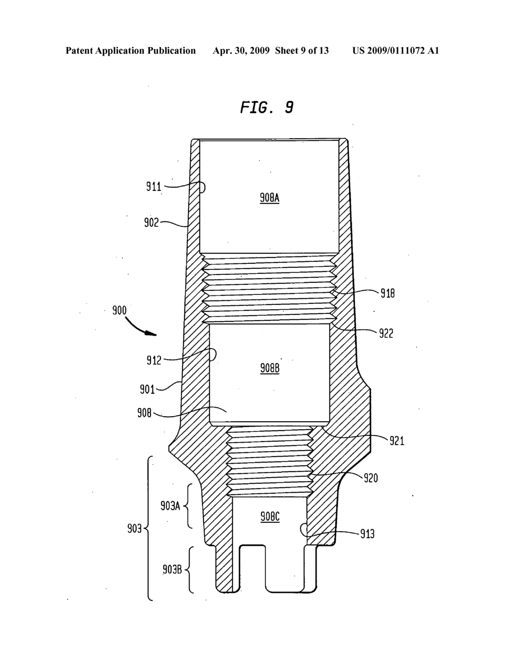 Dental implant and abutment mating system - diagram, schematic, and image 10