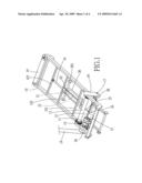 Integrated folding mechanism of a treadmill diagram and image