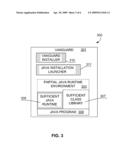 METHOD AND APPARATUS FOR RESPONSIVE EXECUTION OF A PLATFORM-INDEPENDENT PROGRAM ON A COMPUTING PLATFORM THAT HAS NOT BEEN PROVISIONED diagram and image