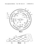 Saw blade with secondary teeth separated by deep gullets diagram and image