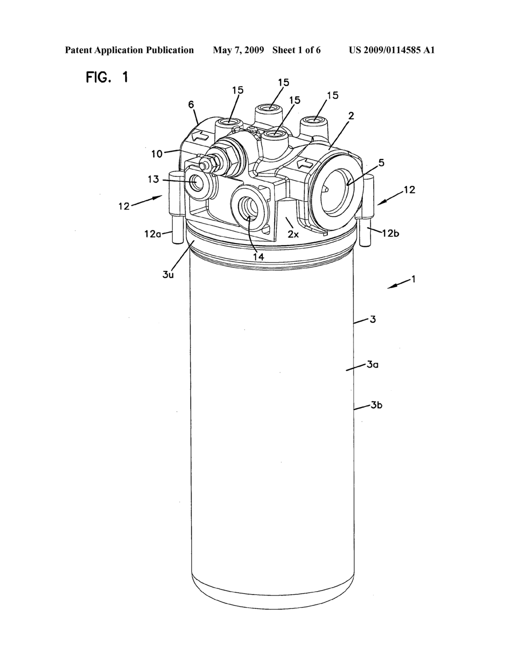 Liquid filter arrangement; components; and, methods - diagram, schematic, and image 02