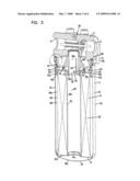 Liquid filter arrangement; components; and, methods diagram and image