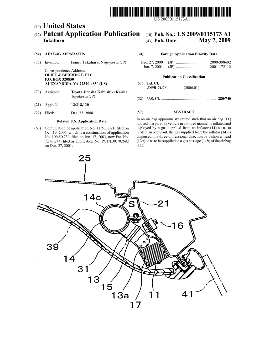 Air bag apparatus - diagram, schematic, and image 01