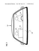 Automobile sunshade for front passenger diagram and image