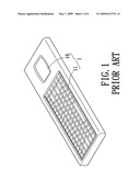 Keyboard structure with a keyboard input function and a sensor pad input function diagram and image