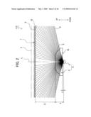 Emission device, surface light source device and display diagram and image