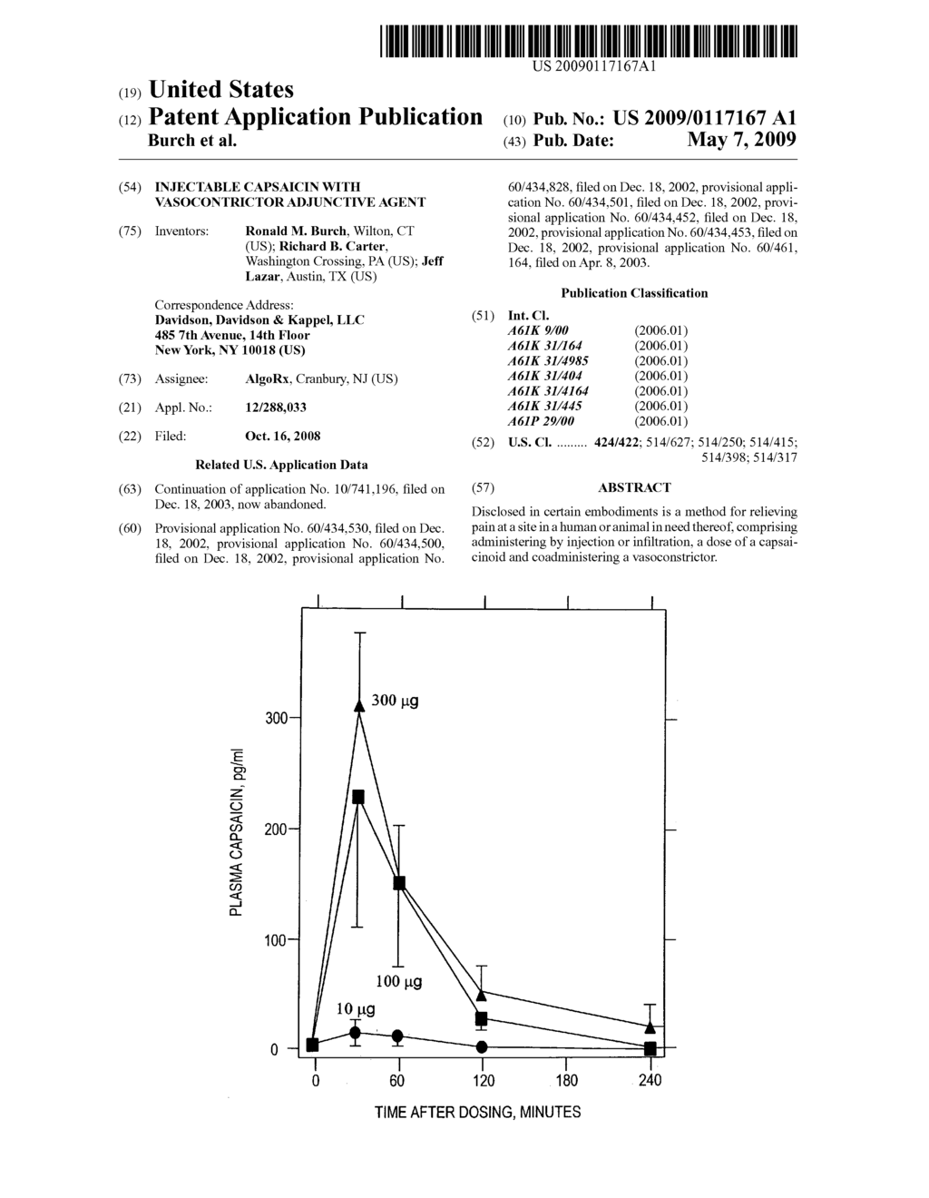 Injectable capsaicin with vasocontrictor adjunctive agent - diagram, schematic, and image 01