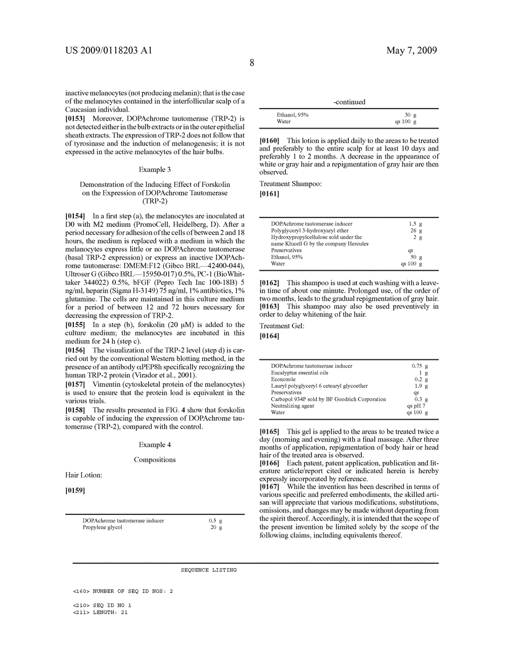 Administration of agents inducing dopachrome tautomerase (TRP-2) expression for protecting hair follicle melanocytes - diagram, schematic, and image 13