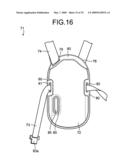 Portable medical apparatus storage holder and capsule endoscope medical care system diagram and image