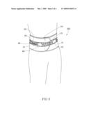 BACK BRACE HAVING PULL CORD FOR SIZE ADJUSTMENT diagram and image